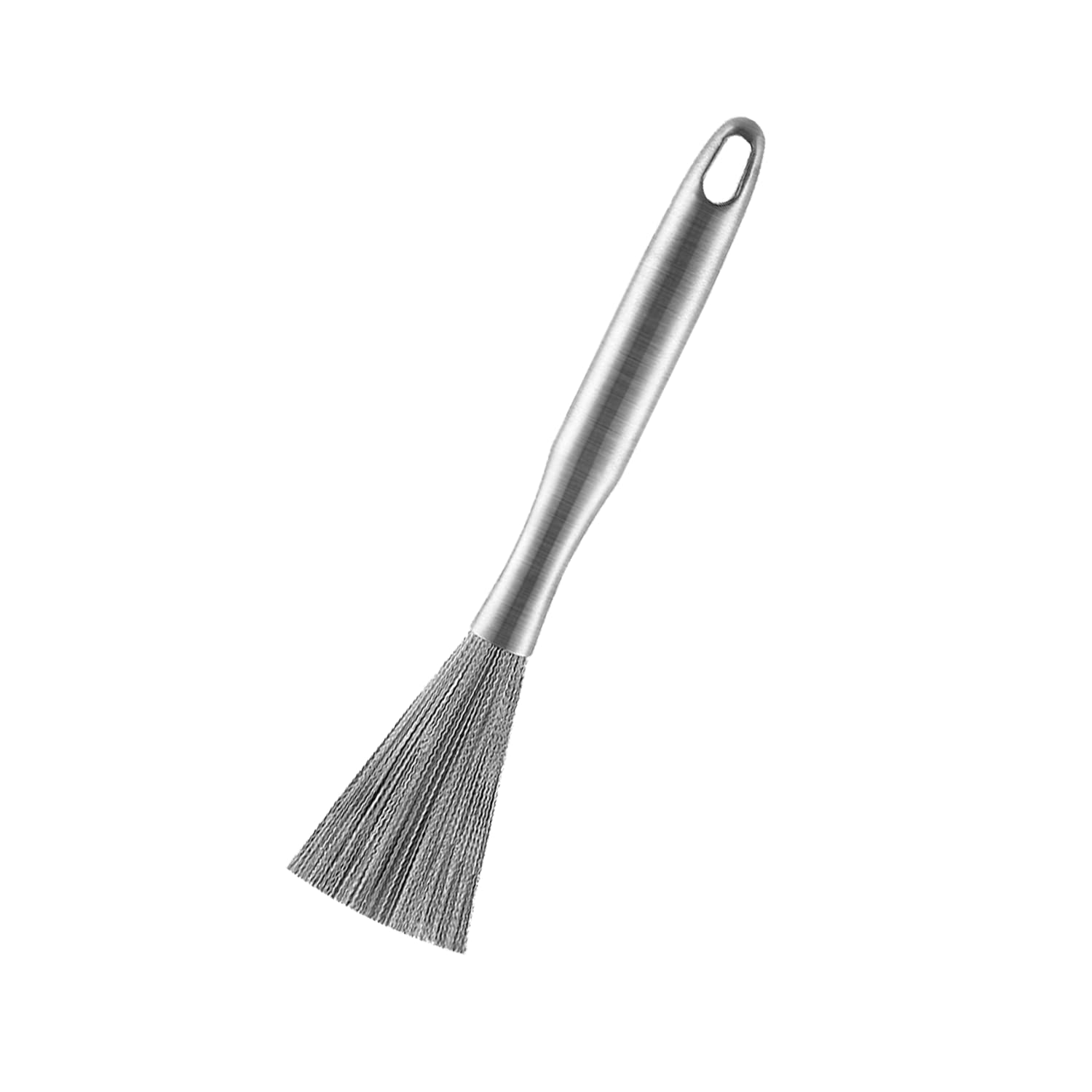 XDHLDULYK Cookware Scrubber Brush 304 Stainless Steel Material, Long-Handled Dishwashing Brush with Ergonomic Design, Kitchen Cleaning Brush, Dishwashing Scrubber for Pots Skillets Ovens Grills