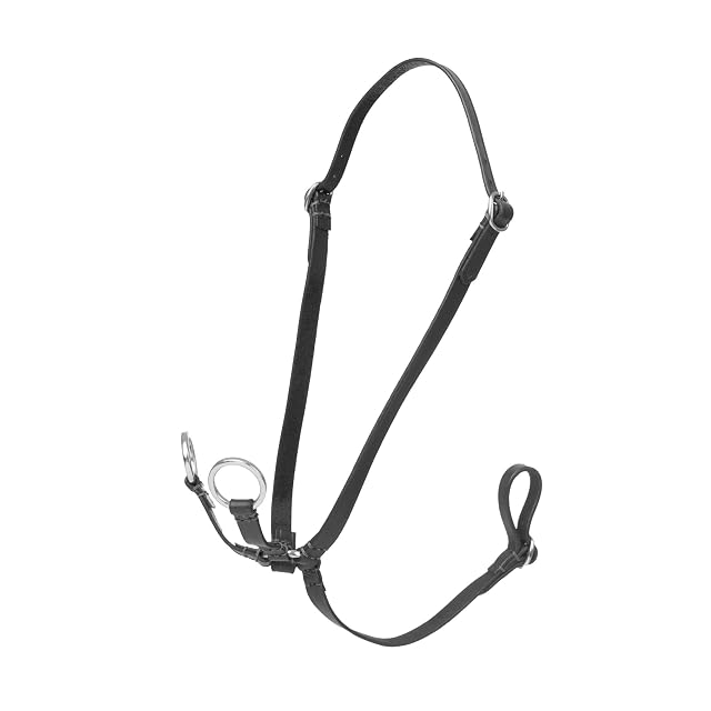 LeMieux Hobby Horse Running Martingale - Negro - Cuero suave - Ajustable - Adecuado para mayores de 3 años