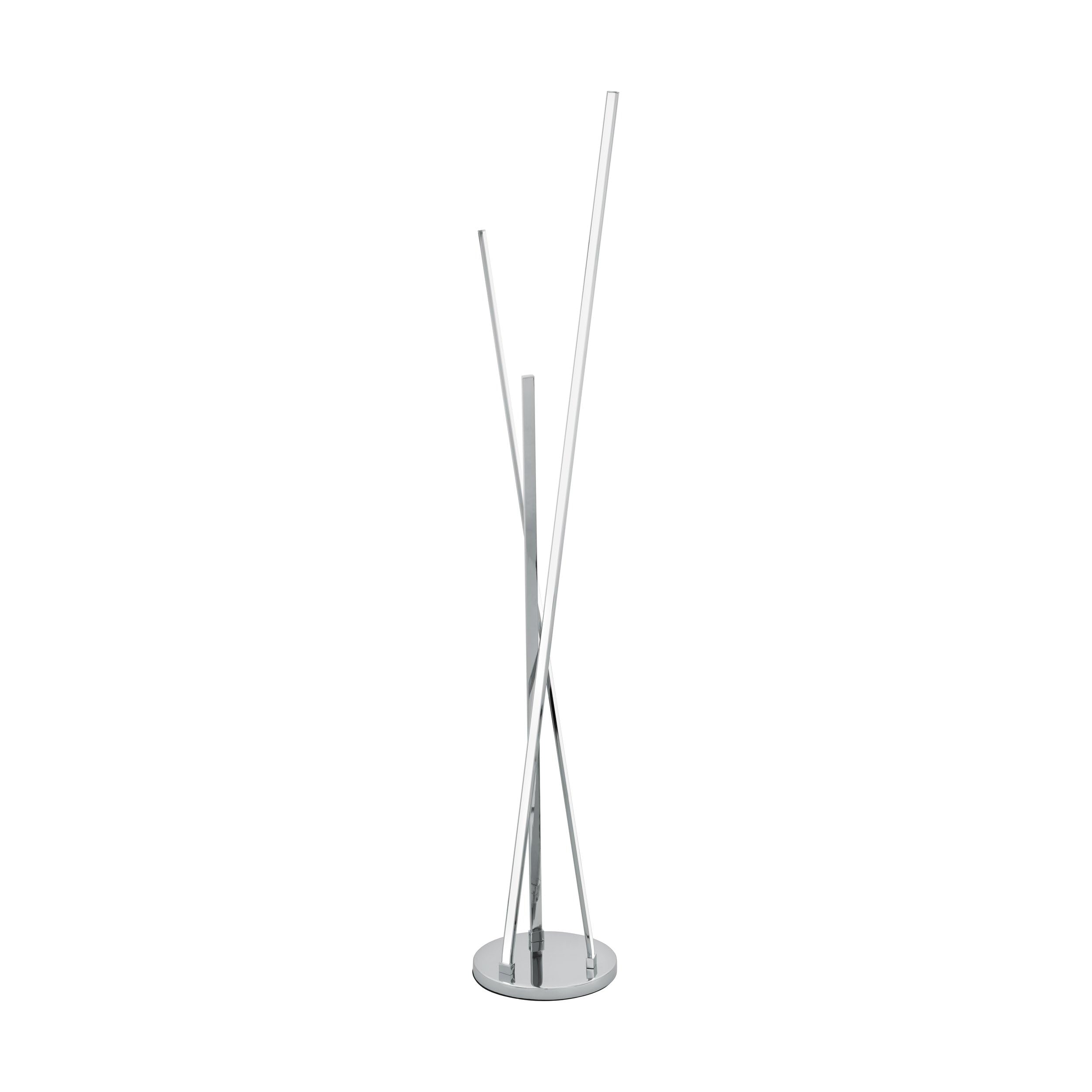 EGLO LED Lampada da terra Parri, lampada soggiorno, alluminio | cromato, plastica bianco caldo