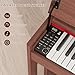 UMOMO U-738 88 Key Digital Piano Keyboard, Full Size Electric Piano with Piano Stand, Headphone Jack, 3 Pedal, Electronic Piano for Beginner, Adults, Walnut