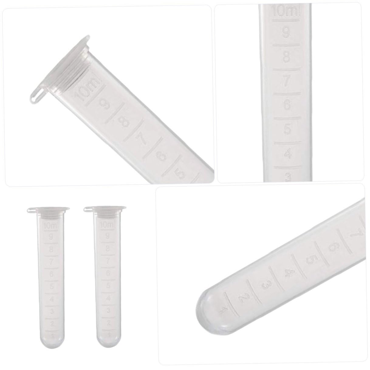 Ipetboom 200 Provette da Centrifuga Tappo 10 Ml, Tubi Scala Graduata Trasparente per Laboratorio Scientifico e Sperimentale, Contenitori per Campioni Liquidi Chiusura a Tenuta per Uso