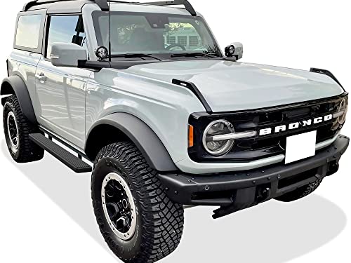 Estribos de Acero Inoxidable Negro APS 6in para Ford Bronco miniatura 6