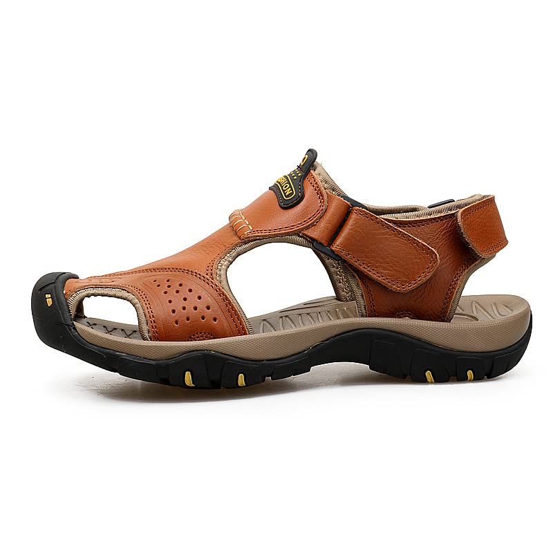 CHUUMEE Men's Sandals Leather Beach Sandals Summer Outdoor Sports Sandals2