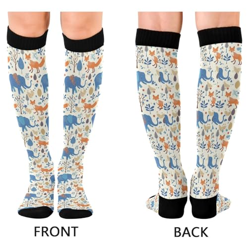 Image of Wusikd Cats Compression Socks for Women and Men Circulation Cute Long Socks for Athletic Running 1