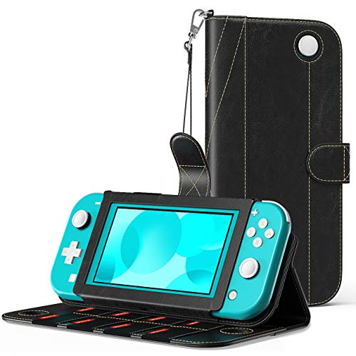 MoKo Case for Nintendo Switch Lite, PU Leather Anti-Scratch Cover Shell with Inside
