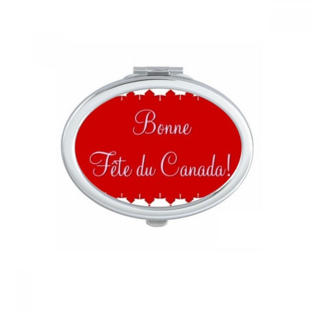 Miroir de poche compact feuille d'érable pour éviter les bavures de maquillage en public