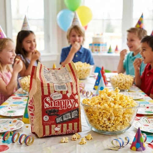 Snappy Movie Theater Butter Microwave Popcorn, 3.5 oz Large Bags, 48 Pack, Non-GMO, Whole Grain - image 4