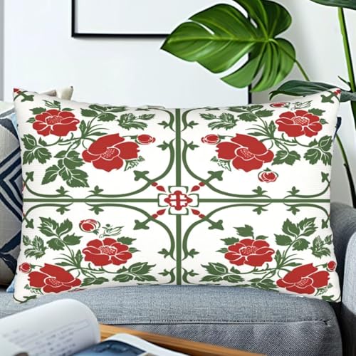 Housses de coussin pays nordiques 50x70 cm fleuries pour salon - 7