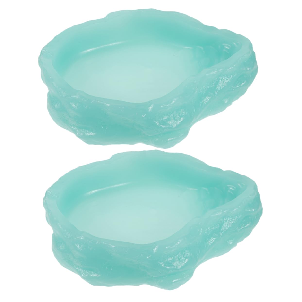 BESPORTBLE 2pezzi Ciotole per Rettili Luminose in Mangiatoia e Distributore per Lucertole e Tartarughe Facile da Pulire e Antiscivolo