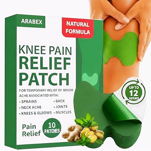 ARABEX Herbal Knee Pain Relief Patches,Inflammation Patch Sticker | Instant Relief from Pain | glucocare Joint Pain Relief Products Natural Wormwood Extract Patch (1 pack- 10 patches)