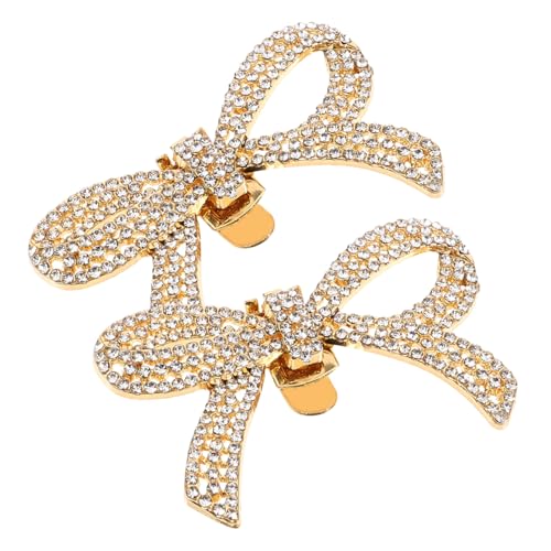Homoyoyo 1 Par Flor De Zapato De Diamantes De Imitación Abeto Patas Alfiler Cavernoso Traje Cordones De Zapatos Brillar Bomba Extensor Accesorios Cordón Verter Sandalia Oro Golden Aleación