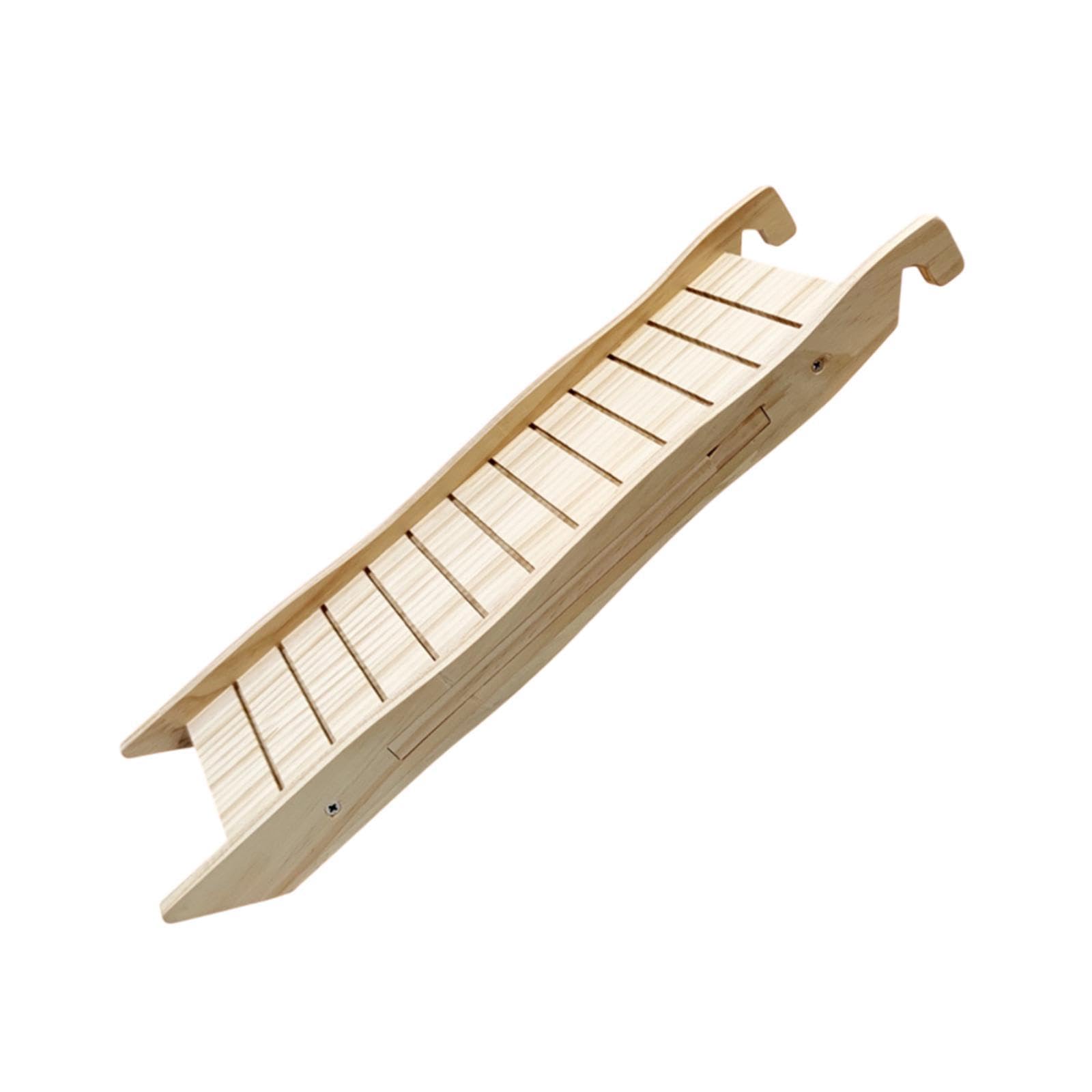 Rampa per Conigliera, Scaletta Sospesa in Legno per Gabbia di Criceto, Gioco di Arrampicata, Ponte a Scaletta in Legno per Topi, Piccoli Animali, Cinc, a