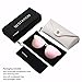 Mirrored Sunglasses for Women Men, Rimless Metal Frame with Sunglasses Case 3576 (PINK)