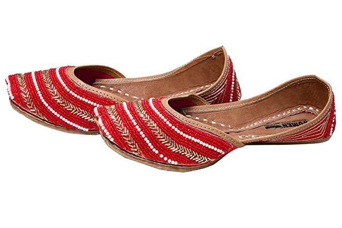 and Fancy Jutti and Mojris Kivi Leather Jutti for Womens | Womens Leather Jutti (RED, Numeric_7)-image-20