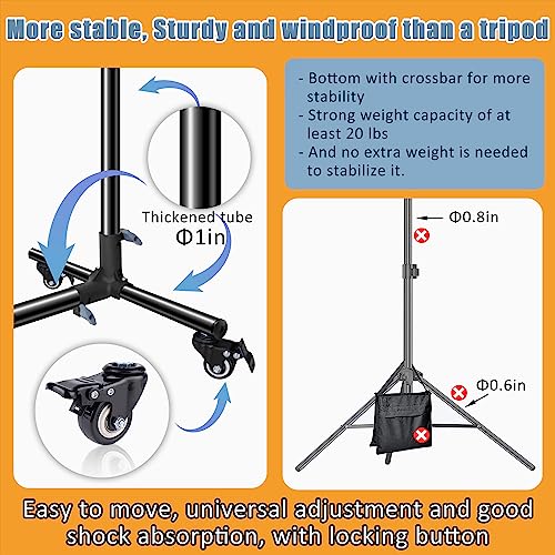 Versatile Heavy Duty Backdrop Stand with Wheels, 10 * 7ft Adjustable Photo Background Stand, Banner Backdrop Stand for Parties/Photography/Birthday/Studio by WIbabiuis - Image 3
