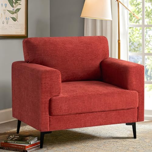 CDCASA Accent Chair, Chenille Fabric Oversized Mid Century Modern Chair