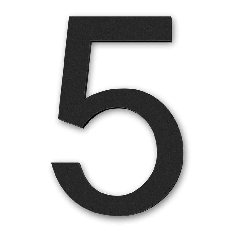 Amazon.co.jp: かたちラボ 階数表示 プレート 5 ゴ ゴシック体