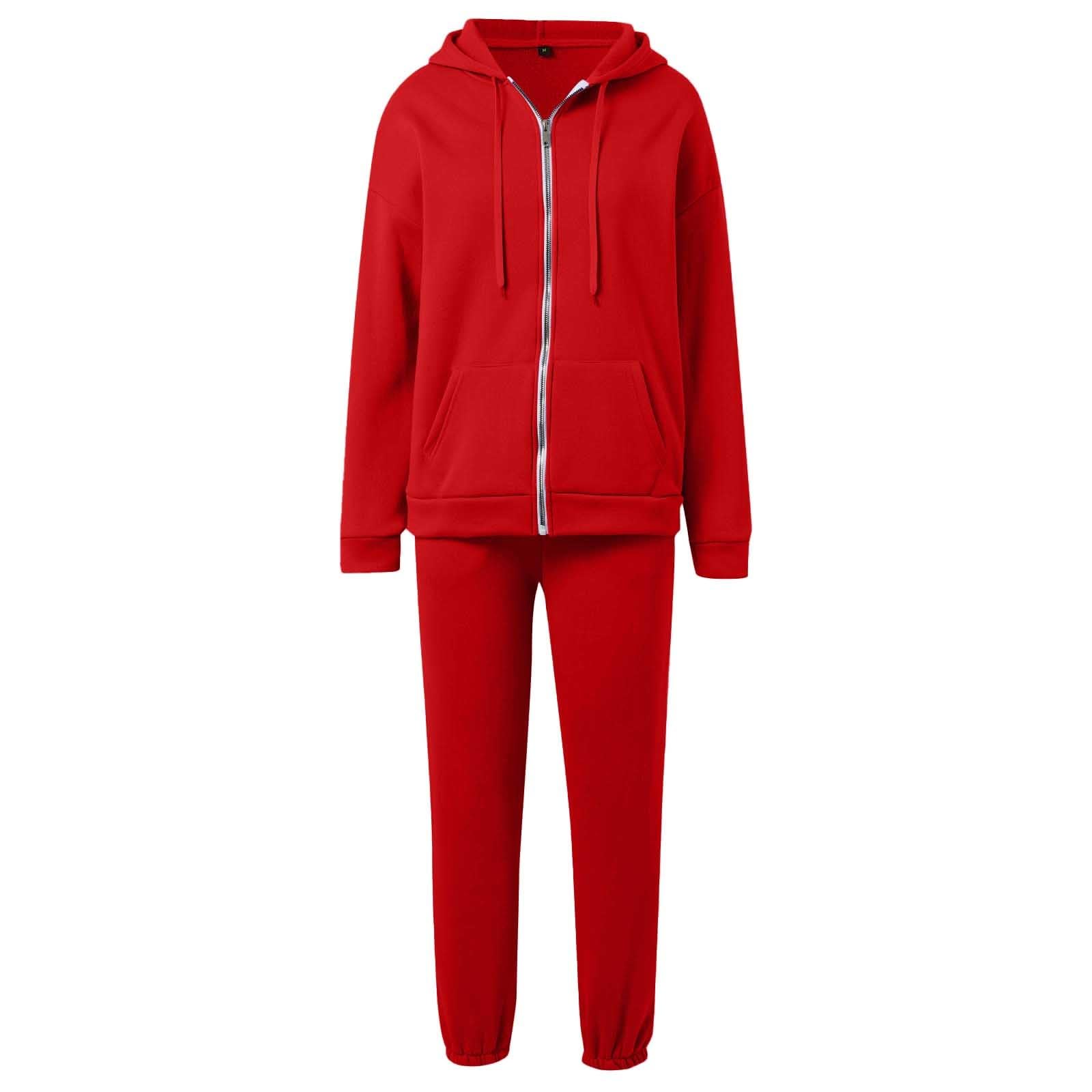 Damen Zweiteiler Kapuzenpullover mit Kordelzug Hose in hoher Taille für lässigen Komfort