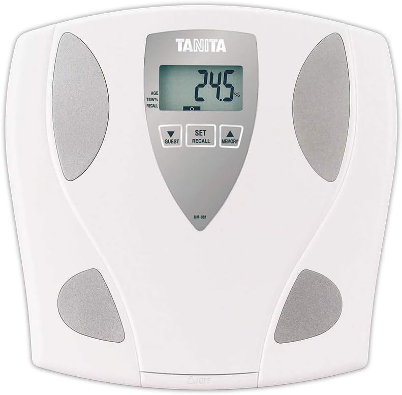 UM-081 Body Fat & Body Water Monitor Scale - Digital Weight & BMI Analyzer - 330 lb Capacity - 2 User Memory - Guest Mode - Japan Technology