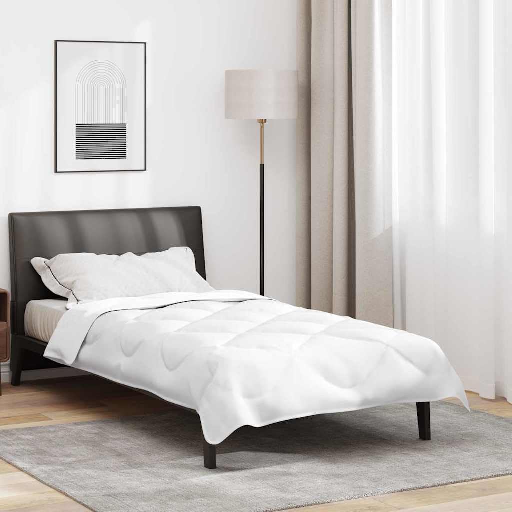 Edredón de invierno blanco de 200 x 135 cm, microfibra, para dormitorio y habitación de invitados, transpirable, para todo el año, lavable, aislante térmico, ligero, ideal para noches frías