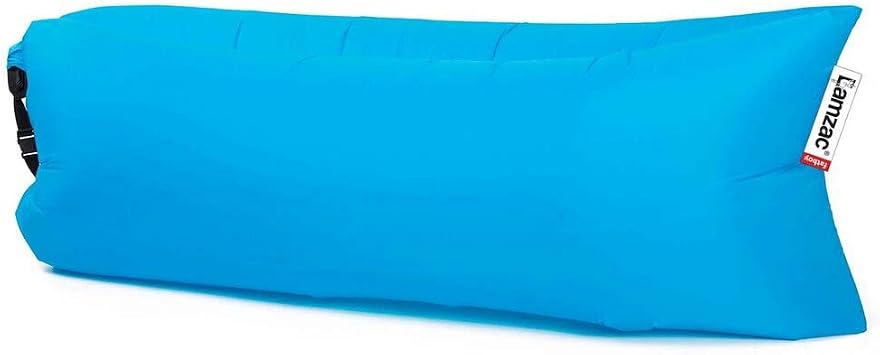 Fatboy Lamzac the Original Version 1 Inflatable Lounger with Carry Bag, Inflatable Couch for Indoor or Outdoor Hangout or Lounge Air Chair - Aqua Blue