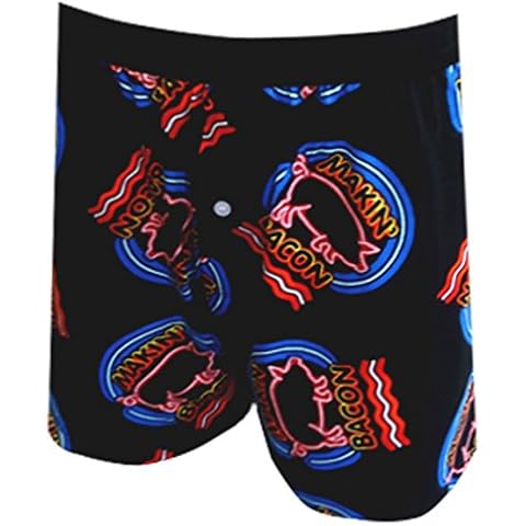 Fun Boxers Mens Makin' Bacon Neon Sign Boxer Shorts (Small) Cover
