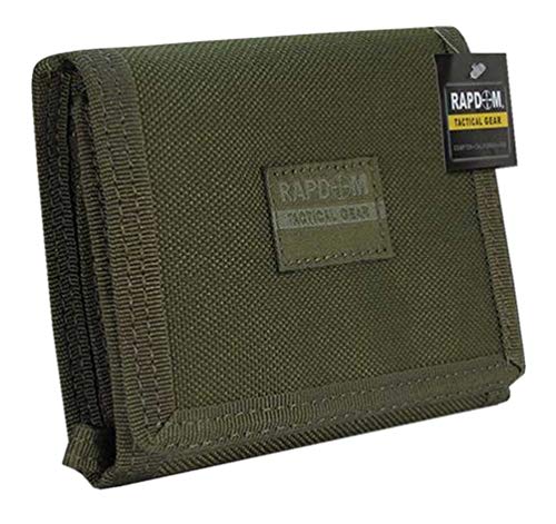 RAPDOM Cartera táctica, Verde Oliva, 4.75 x 3.5 x 0.75 Pulgadas