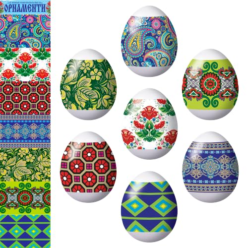 Lot of 2 * 7 Easter Egg Decoration Thermo Heat Shrink Sleeve Wraps Pysanka for 14 Easter Eggs Ornaments