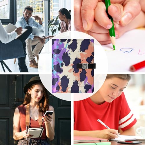 Carnet de notes ligné cuir violet fini les idées perdues grâce au format poche