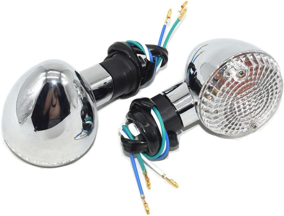 VN750/800 Motorcycle 3 Wires Clear Lens Front Turn Signal Light Indicator For Kawasaki Vulcan VN750 VN800 VN900 VN1500 VN1600 VN1700 2000