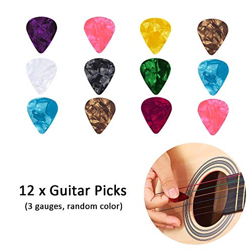 Anvin Acoustic Guitar Accessories Kit Guitar Strings Replacement Changing Tool Including Guitar Acoustic Strings, Picks, Capo, String Winder, Bridge Pins, Picks For Guitar Players Beginners (48 Pcs) #TOP5