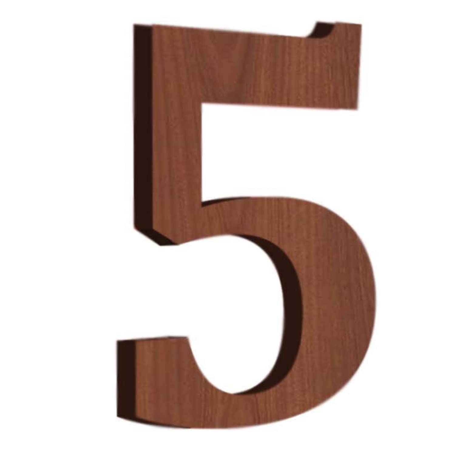 Chalk My Theme Wooden Alphabets and Numbers for Wall Decoration | 9 Inch Large Wooden Number 5 in Wood Brown Color With 6MM Thick Quality Wood-image-34