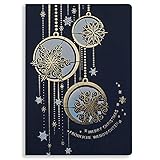 Art ACH012 Nuvo – EXKLUSIVE WEIHNACHTSKARTEN – SATZ VON 10 GLEICHE KARTEN, 120x170mm, VERGOLDETE UND GEPRÄGTE WEIHNACHTSMOTIVE – HERGESTELLT AUS SCHMUCKPAPIER MIT EINLAGEN UND UMSCHLÄGEN