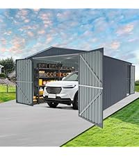 Amazon.com : ZJBFXY88 Outdoor Storage Shed 20x13 FT, Metal Garage