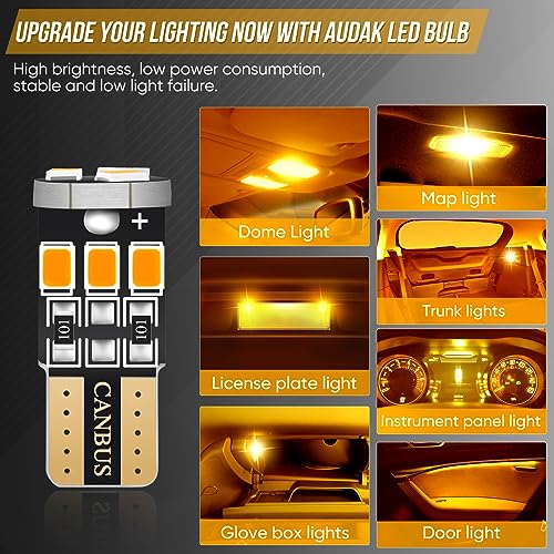 Bombilla LED T10 W5W 194 Canbus Amber Pack 10 miniatura 7