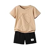 GOLLUNER Boys 2 Piece Outfits Short Sleeve Basketball Pattern T-Shirt and Shorts Summer Clothes for Kids...