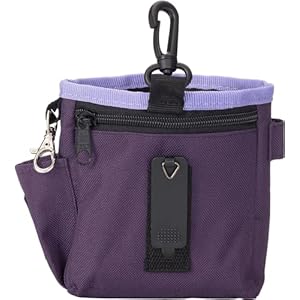 Company-of-Animals-Treat-Bag-Purple-Zipped-Pockets-Drawstring-Clips-on-Belt-Waistband-or-Pocket-Waterproof-Treats-Pouch-Ideal-for-Dog-Walking-Puppy-Training - Cucciolini Doodles   Company-of-Animals-Treat-Bag-Purple-Zipped-Pockets-Drawstring-Clips-on-Belt-Waistband-or-Pocket-Waterproof-Treats-Pouch-Ideal-for-Dog-Walking-Puppy-Training