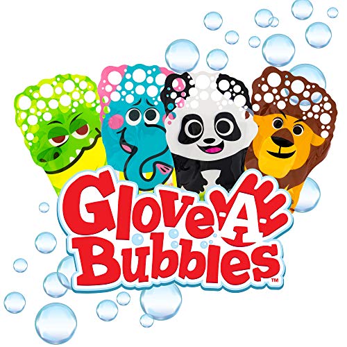 Glove-A-Bubbles Zing 4 Pack ( Series 1): 1 Elephant, 1 Lion, 1 Panda, 1 Alligator : Great for Outdoor Play | Gift for Boys and Girls