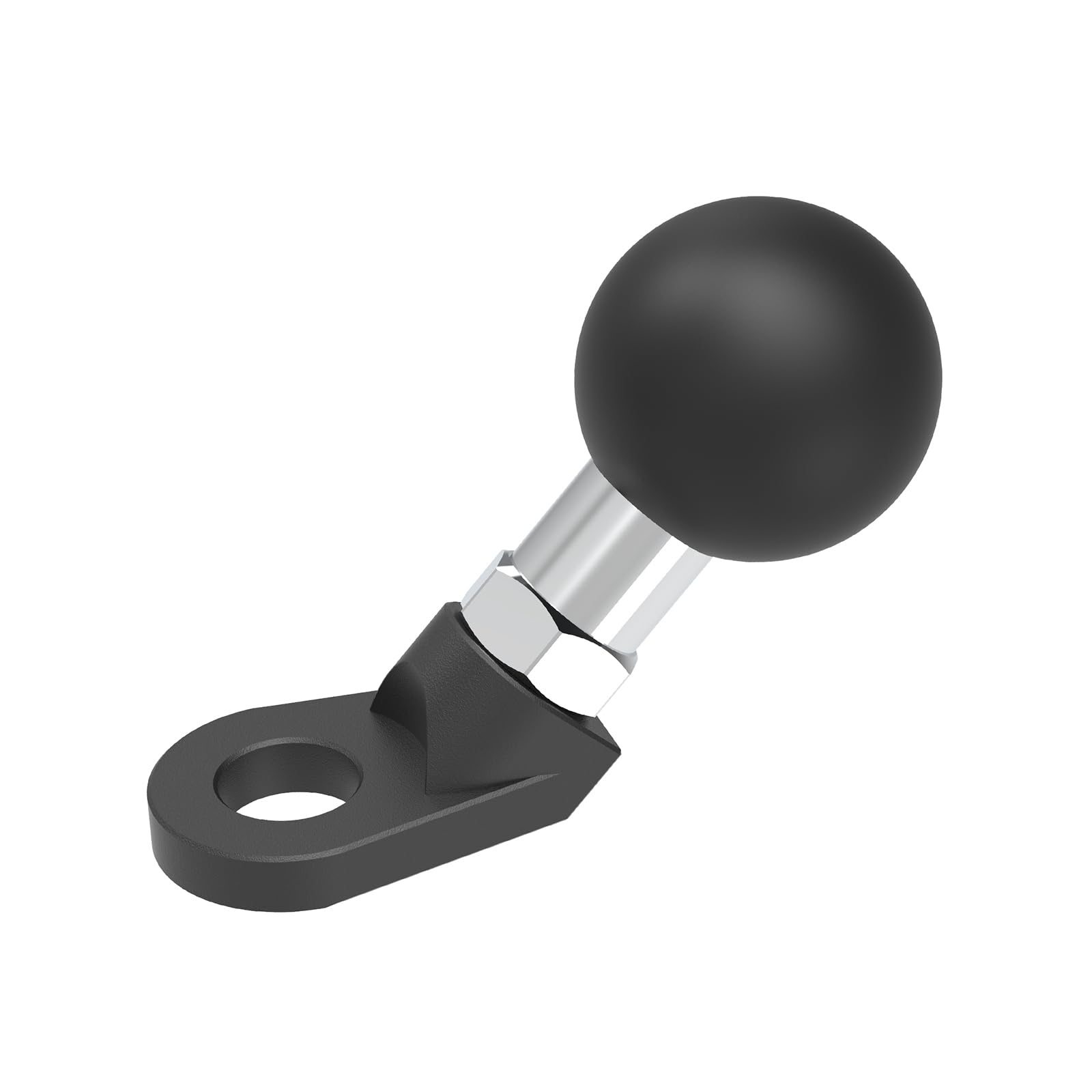 Angled Bolt Head Adapter Ball Base with 1 inch TPU Ball,CNC Aluminum Alloy & 10mm Mounting Hole Ballhead Adapter Compatible with RAM Mount Double