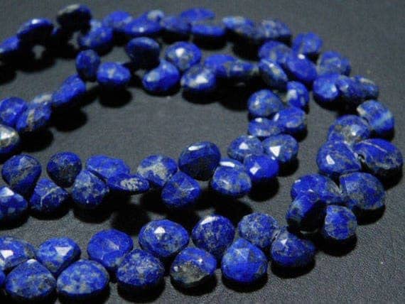 Fil de pyrite et lapis-lazuli en cœur pour créer vos bijoux d'été personnalisés