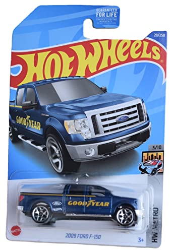 Hot Wheels 2009 Ford F-150, Metro 3/10 - Azul miniatura 1