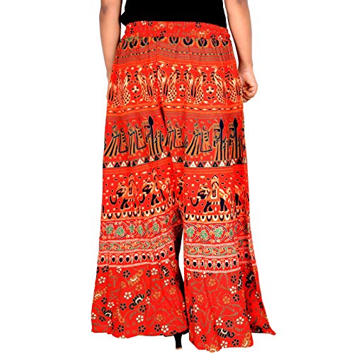 Image of Rajvila Women's Cotton Regular Fit Printed Palazzo for Women (P38NT 0007)