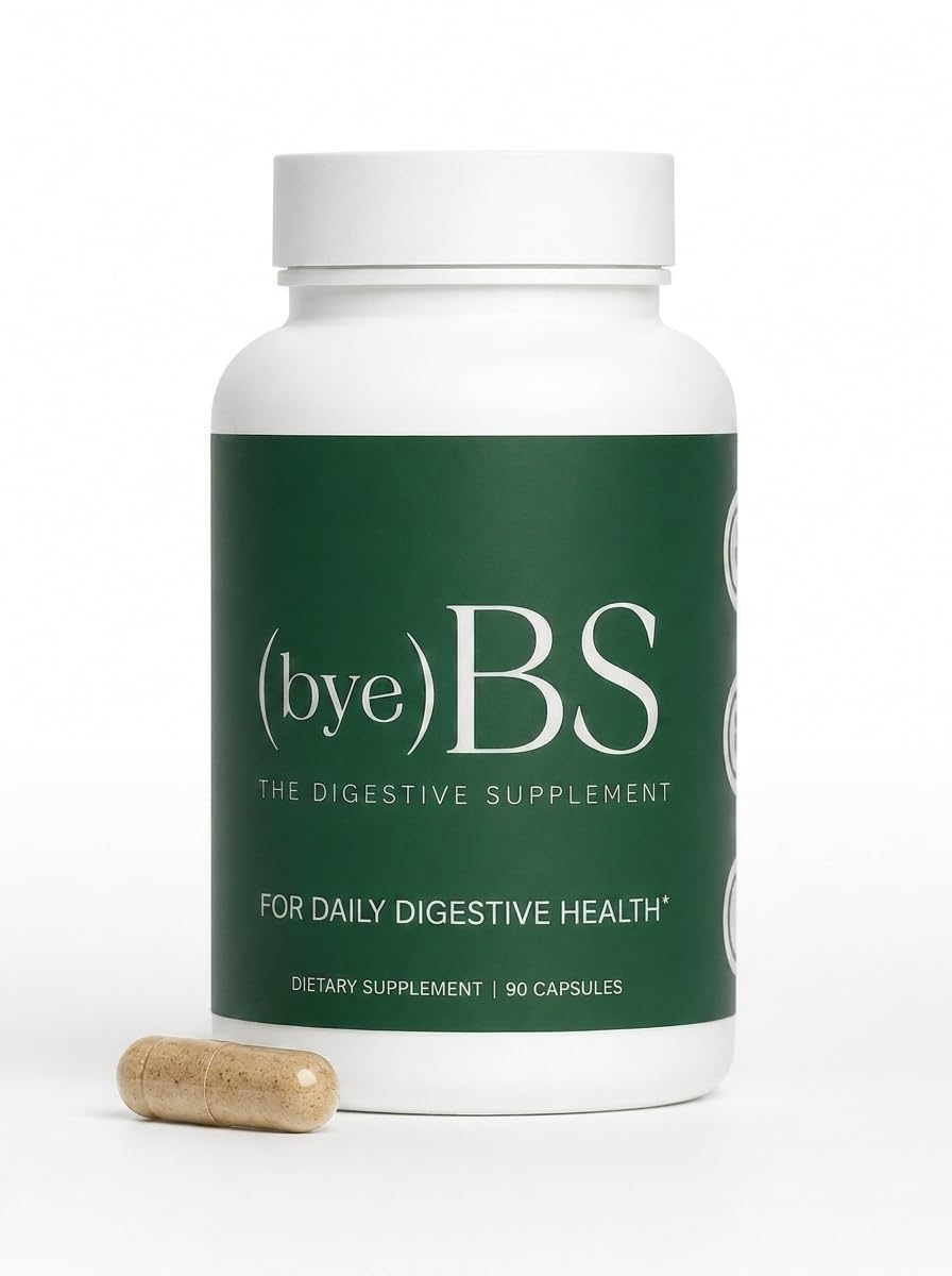 Bloating Relief Capsules – No Mixing Fiber for Daily Digestive Support – Psyllium Fiber, Peppermint, Slippery Elm & L-Glutamine – Daily Gut Health Supplement for Regularity & Comfort