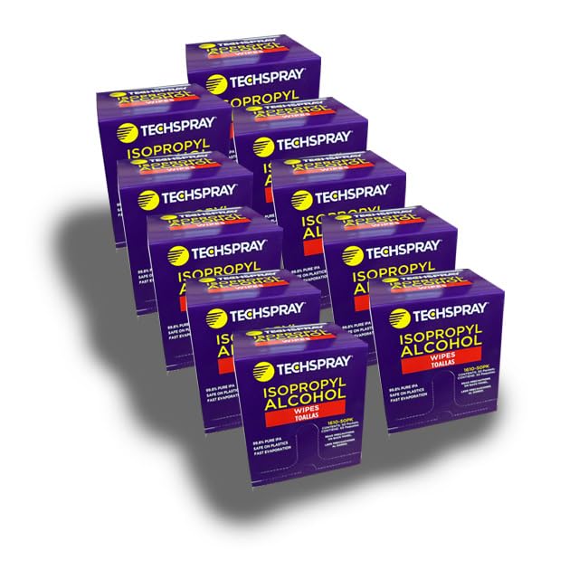 Tech Spray Isopropyl Alcohol (IPA) Wipes - 99.9% Case of 10, 500 wipes