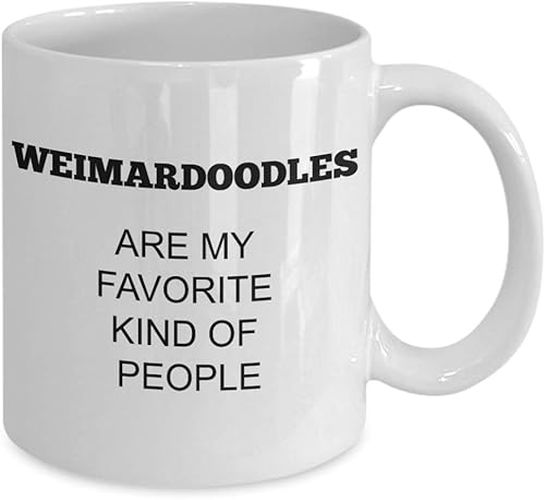Miniatura 2 de Taza divertida Weimardoodle Are My Favorite Kind of People  Taza de té de café de 11 o 15 oz para perro raza pedigrí EZ#0352