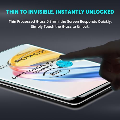 Image of ArmourPro Military Grade UV Tempered Glass Screen Protector for Honor X9b 5G with Edge to Edge Coverage, Cable Protector & Installation kit (6.78 Inch)