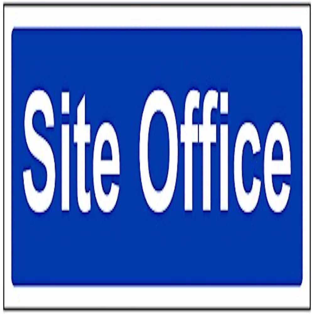 V Safety Site Office Sign - 300mm x 100mm - 1mm Rigid Plastic