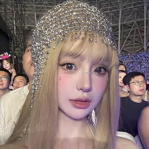 Accessoire de danse du ventre et chaîne de tête perles clignotantes