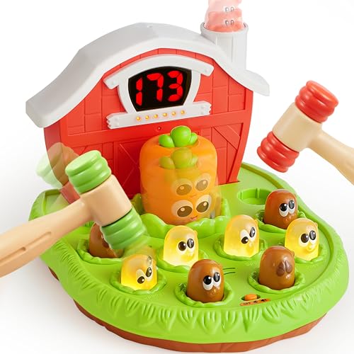 lalalark Whack Game for Toddlers Age 2 3 4 5 Light & Sound 4 Modes 40 Levels Baby Toy Gifts for Early Learning Birthday Gift for Toddler Boy Girl Toys
