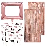 33 Piezas Accesorios Photocall Fiesta, DIY Photo Booth Props Kit